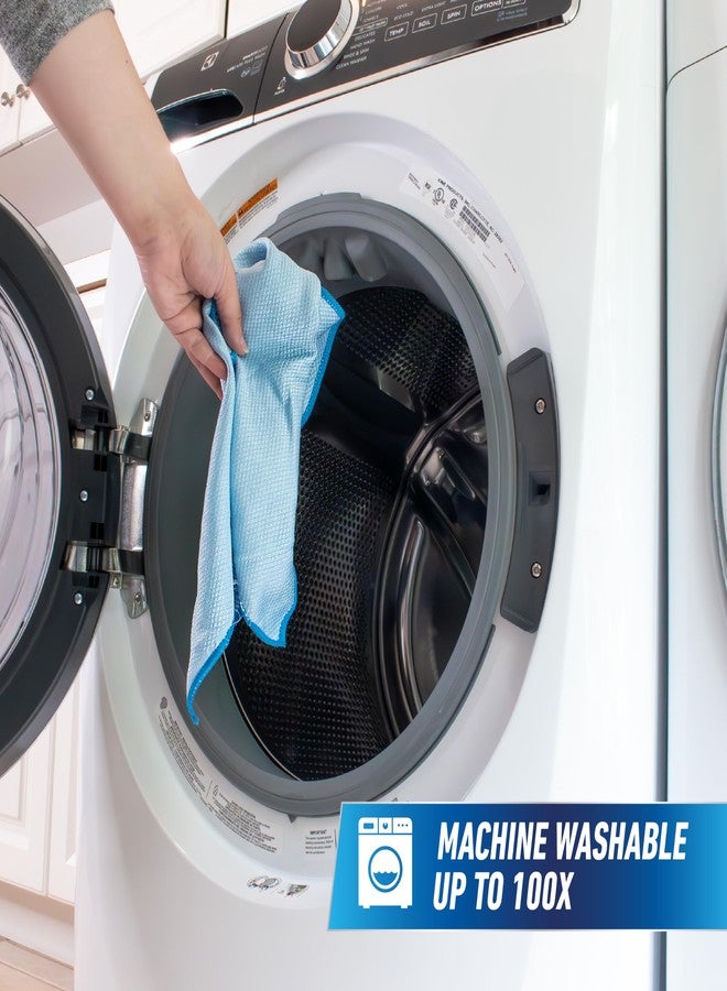 Unger Professional 18” x 18” Large Professional-Grade Microfiber Cloth Towels, 3 Pack, Multi-Purpose Wet and Dry Cleaning Cloths for Kitchen, Bath, Auto, Appliances, Car Supplies - Image 3