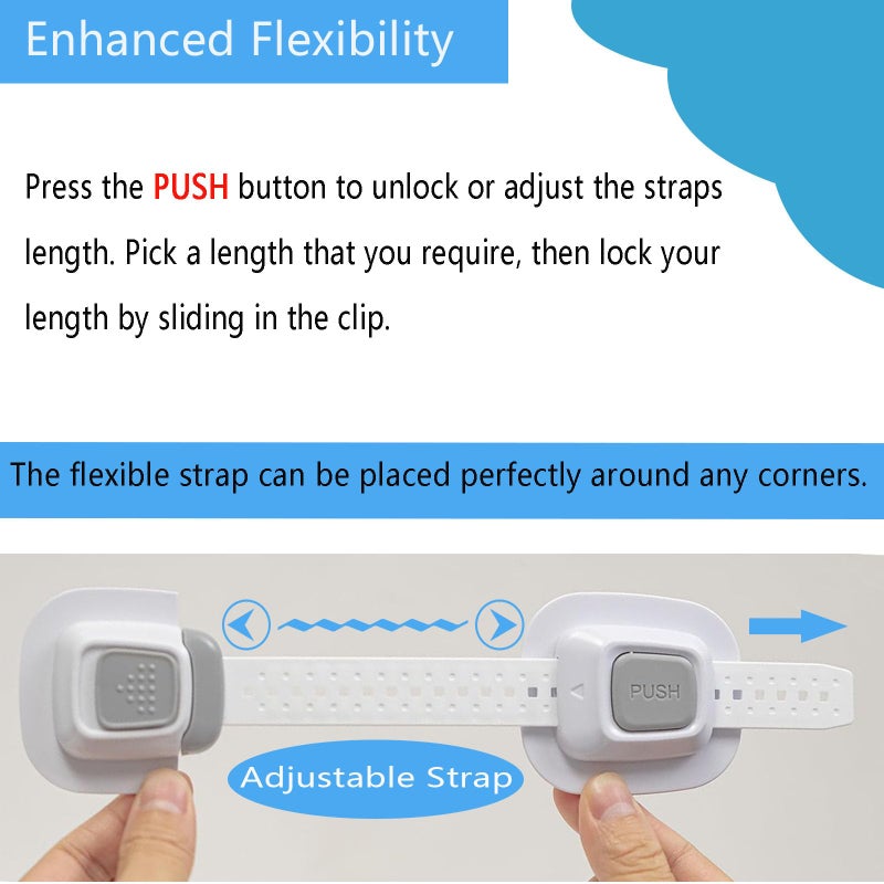 YEYA Upgraded No Drill Anti tip Furniture Wall Anchors Straps for Baby proofing with 3M Adhesive (4 Pack) - Image 5