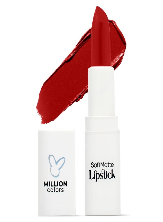 Million Colors Creamy Matte Hydrating Lipstick| Infused With Almond Oil and Vitamin E| Long Lasting, Nourishing and Intense Hydration (Ruby Desire,06) - Image 1