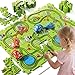 BLmukce 48Piece Puzzle Race Car Track Set for Toddlers 13 CityThemed Tracks 2 Cars Road Signs Puzzle Car Tracks Toddler Toy Gifts for 2 3 4 5 6 Year Old Boys Girls - Image 2