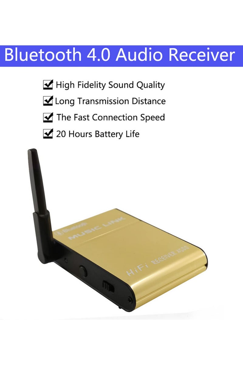 X500 Bluetooth Wireless Audio Receiver Sound Receptor Bluetooth 4.0 Stereo Music Link Audio Receiver Adapter for Phone Tablet PC TV Home Car Speaker System - Image 4