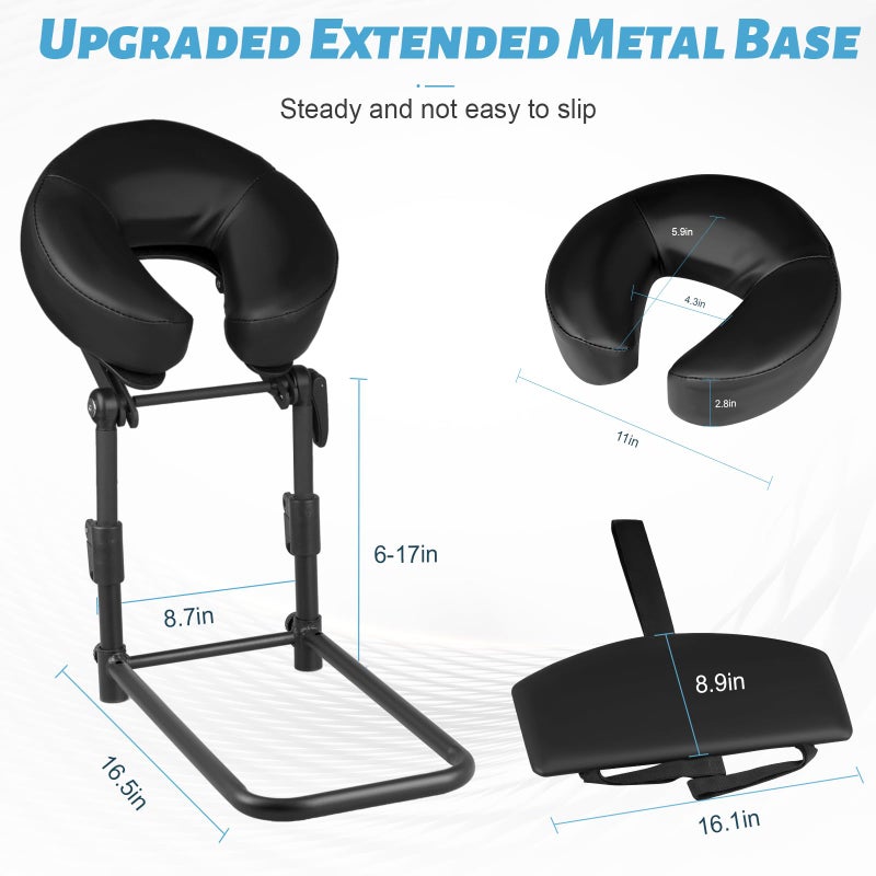 HoMove Massage Headrest for Bed with Arm Rest, Adjustable Massage Face Cradle at Home, Portable Bed Massage Head Holder, Massage Table Head Rest Kit for Salon, Face Down Pillow After Eye Surgery - Image 4