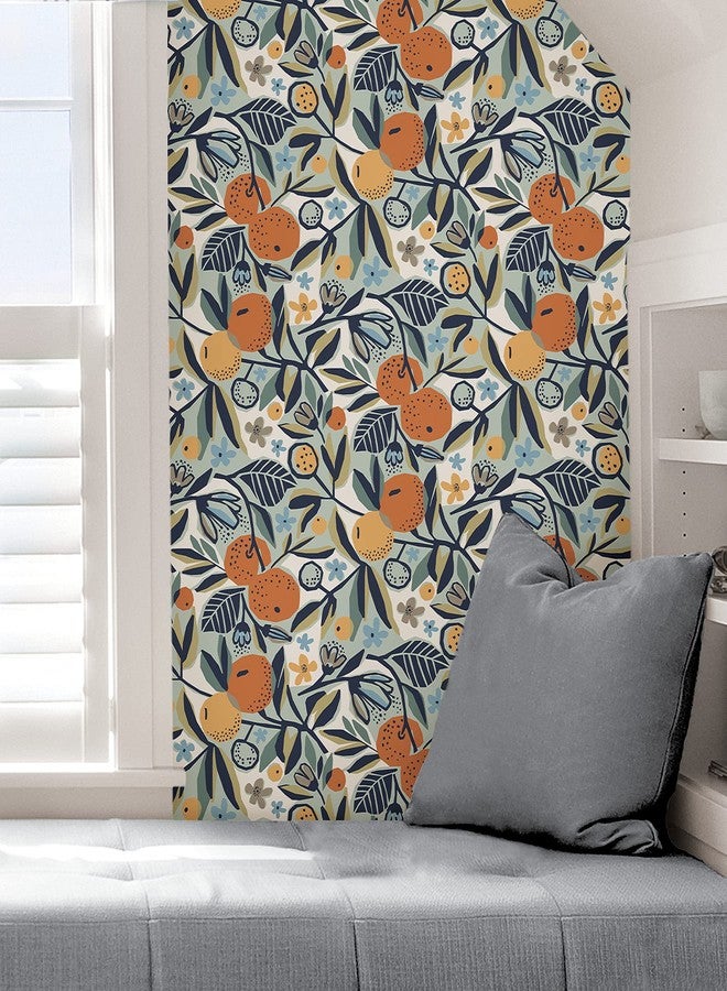 NuWallpaper x Pip & Lo Navy Clementine Garden Peel Stick Wallpaper, PLS4199 - Image 5