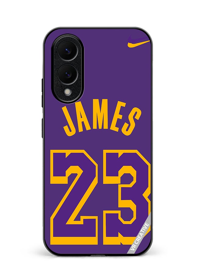 VR CREATIVE Protective Case Cover For Samsung Galaxy S25 Edge James 23 Purple Design Multicolour