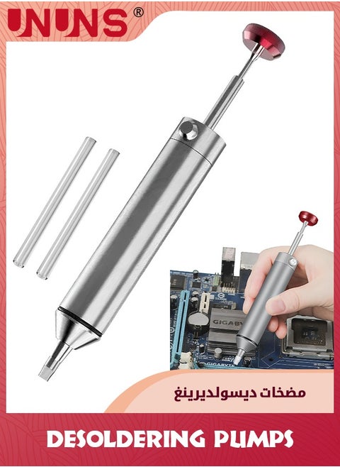 Solder Sucker Tool,No Clog Desoldering Pump Soldering Sucker,Perfect Desoldering Tool For Solder Remover With Strong Suction,Heat Resistant Pinecil Nozzle For Smooth Solder Inrush