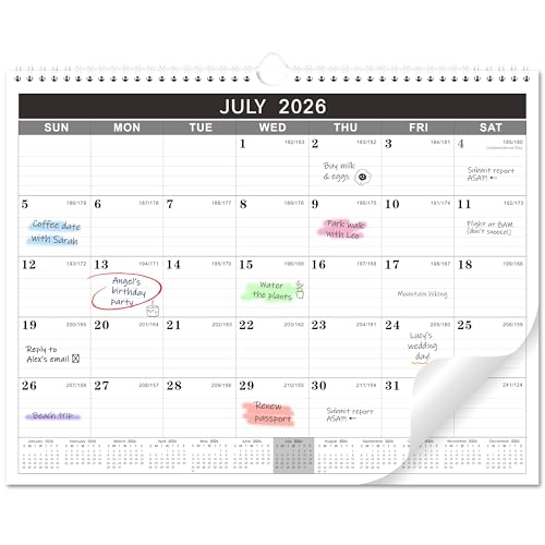 MaaIbok 2026-2027 Wall Calendar, Large Wall Calendar 2026-2027 from July 2026 to December 2027,15" x 11.5", 18 Months Calendar with Julian Date, Perfect for Office & School - Image 1