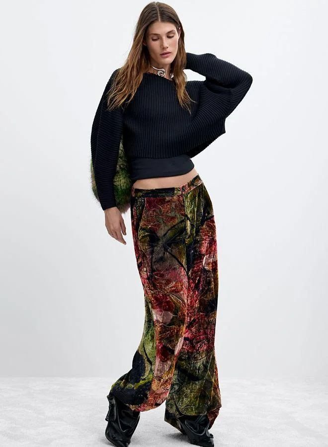 Desigual Long Velvet Trousers M. C. Lacroix