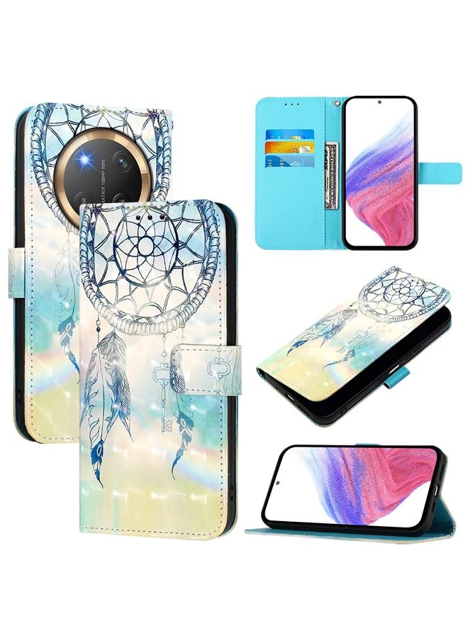 اس-توب جراب هاتف Honor X9c 5G بتصميم ثلاثي الأبعاد من الجلد مع قلاب أفقي - Image 1