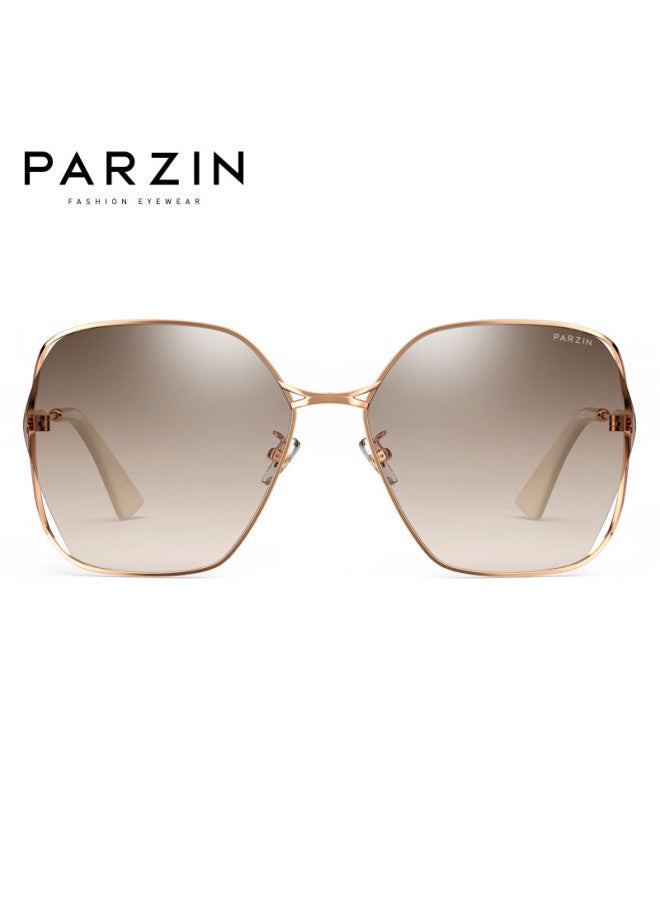 Parzin Sungl For Women, Fashionable Gradient Color Hollow Frame Light-colored Driving Sungl For Women 8303 - Image 5