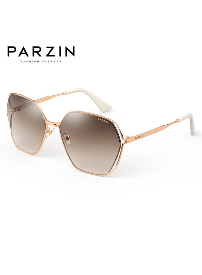 Parzin Sungl For Women, Fashionable Gradient Color Hollow Frame Light-colored Driving Sungl For Women 8303 - Image 3