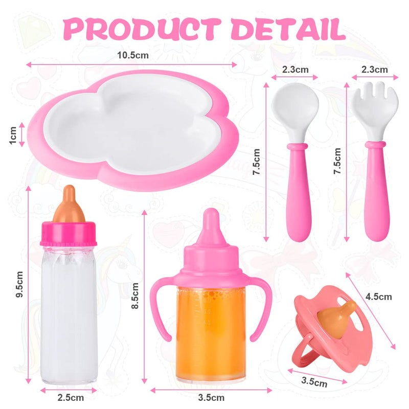 Aolso Baby Doll Feeding Set, 2 Pieces Magic Bottle, Dummy and Baby Harness (Random Shipments), New Born Baby Doll Accessories, Doll Toy - Image 2
