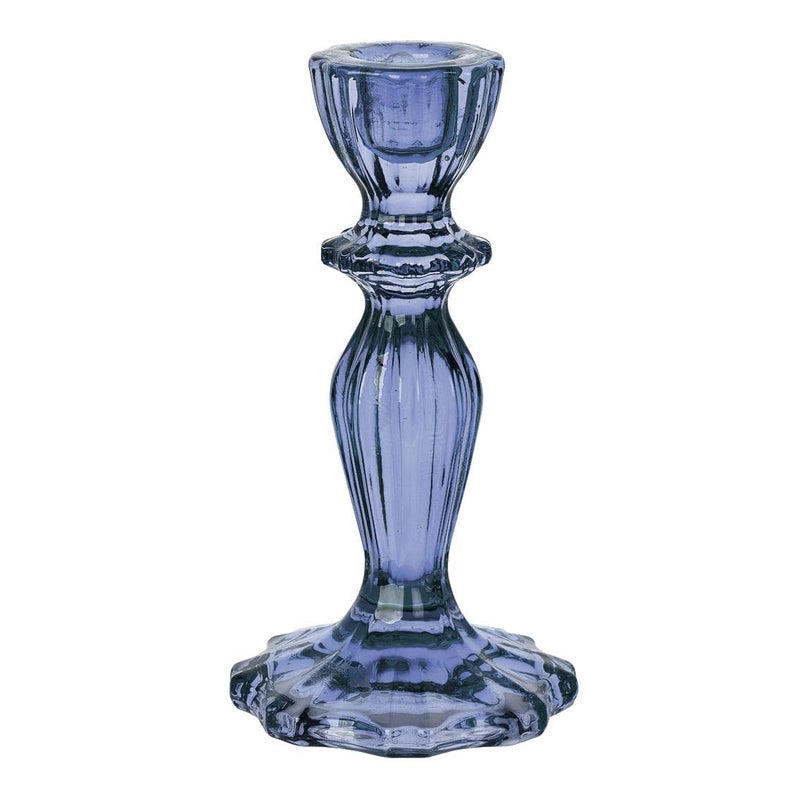 Talking Tables Navy Glass Candlestick Holder | Decorative Taper Candle Stand for Indoor or Outdoor Dining, Blue Home Décor, Elegant Dinner Party Decoration,One Size,Boho-NVYCNDLHOLD Large - Image 3