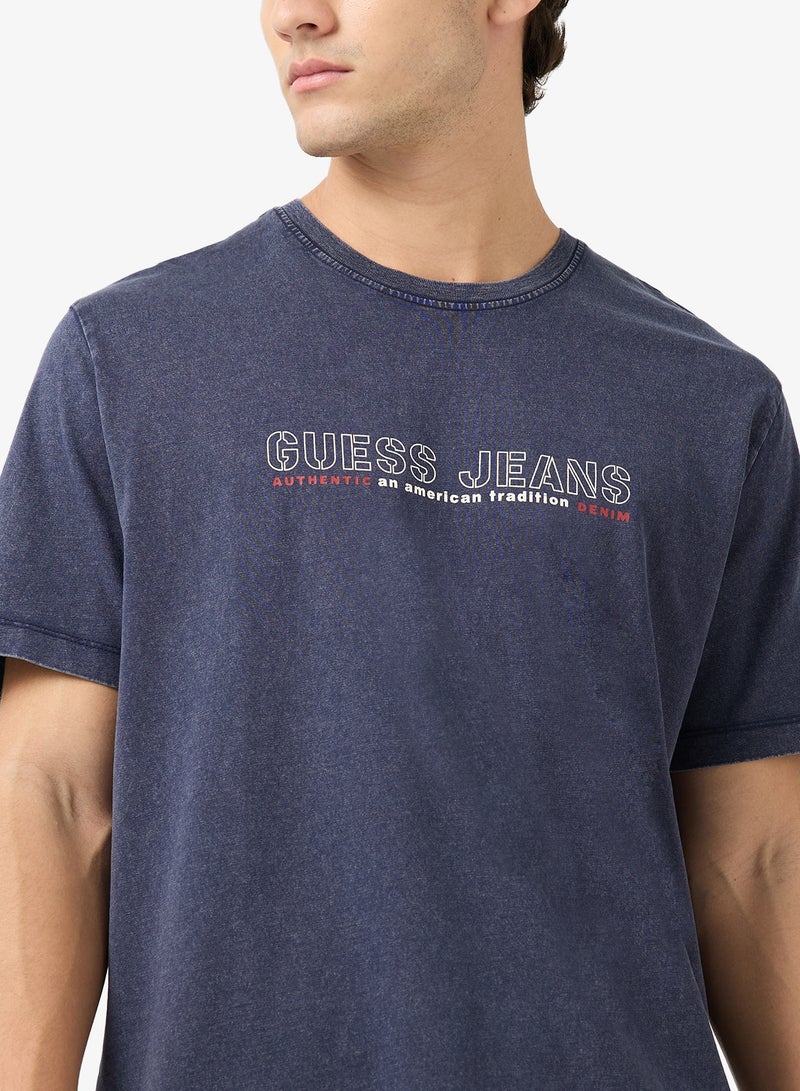 جس تيشيرت كاجوال بياقة دائرية - Image 3