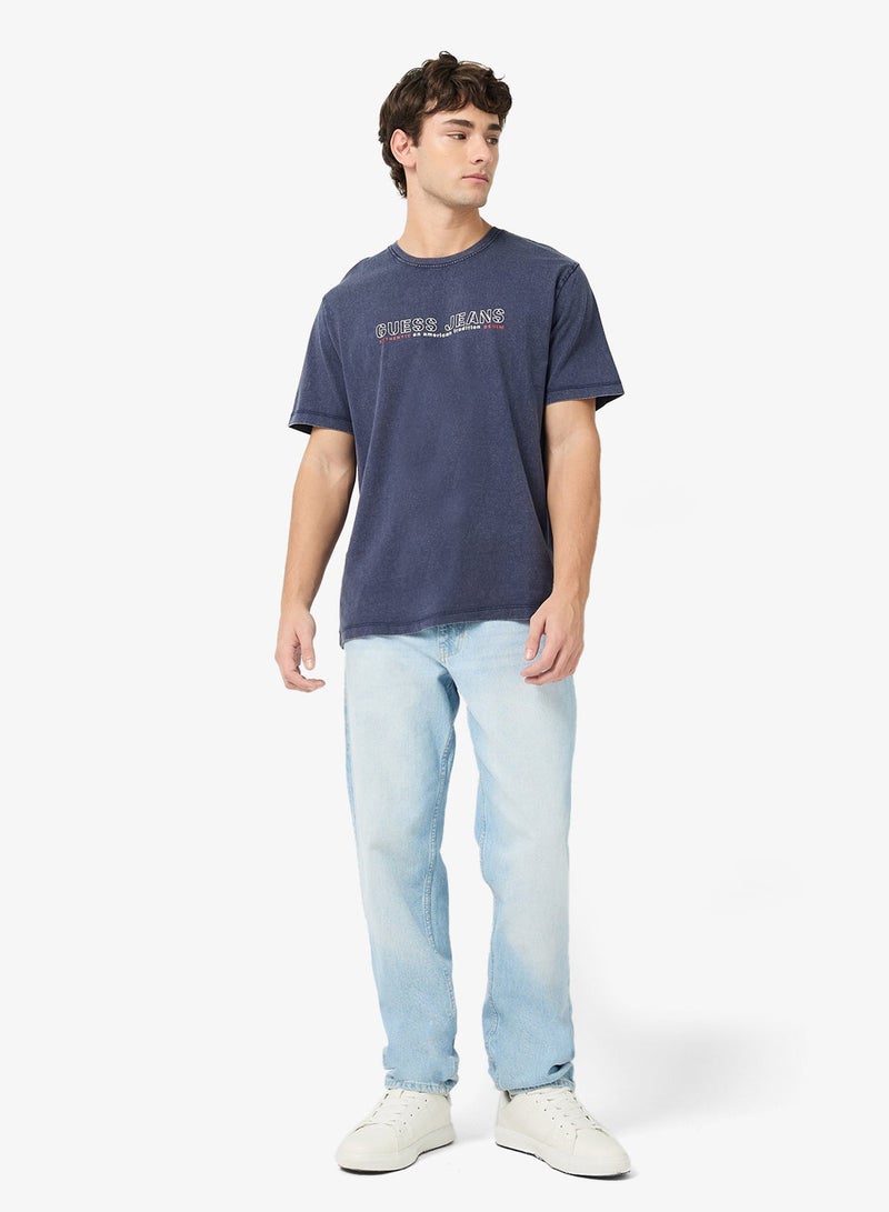 جس تيشيرت كاجوال بياقة دائرية - Image 4