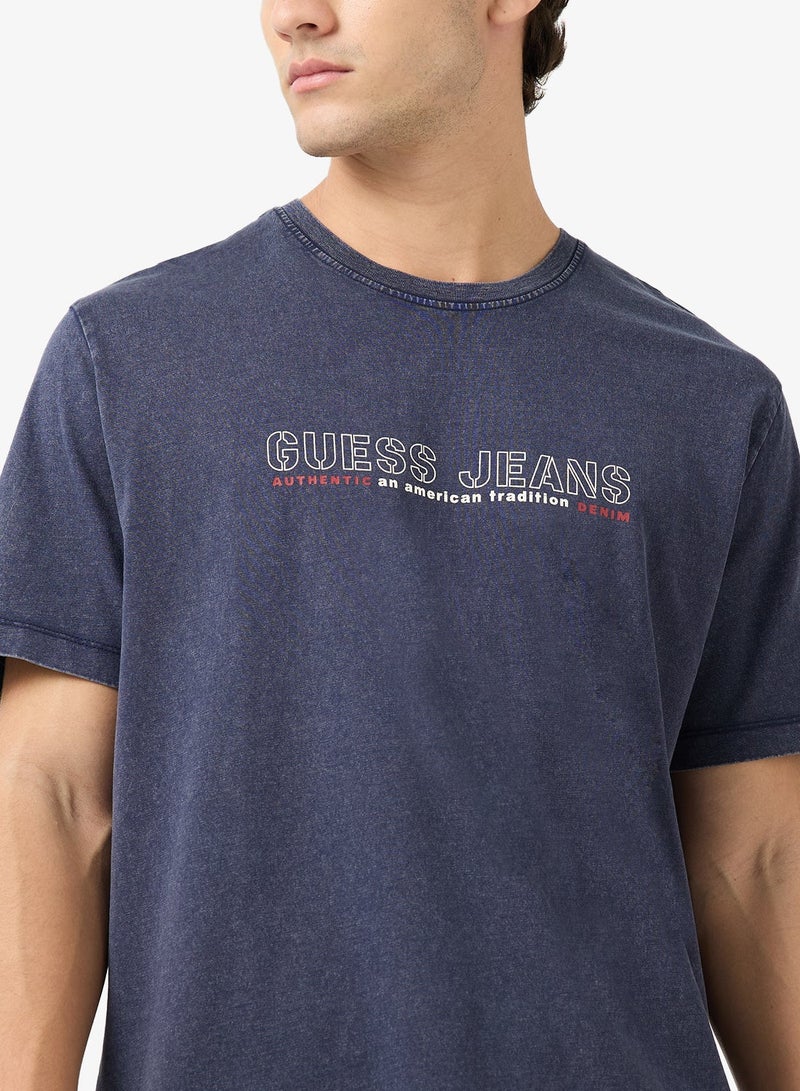 جس تيشيرت كاجوال بياقة دائرية - Image 3