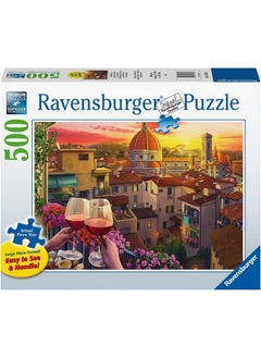 Ravensburger Cozy Wine Terrace 500 Piece Large Format Jigsaw Puzzle For Adults 16796 Every Piece Is Unique Softclick Technology Means Pieces Fit Together Perfectly  - Image 1