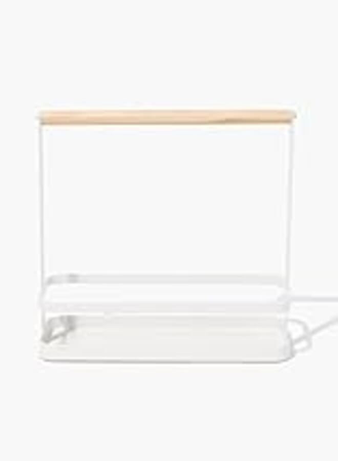 Matalan Metal Condiment Caddy, 24 cm x 24 cm x 10 cm Size, White