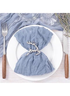 Dusty Blue Cheesecloth Napkins  Spring Napkins Set of 10 Boho Washable Dinner Table Napkins for Wedding Party Baby Shower Birthday Party Decor - pzsku/ZAA25AAE0ABF74BD93E26Z/45/_/1740567503/ff694e23-875b-454a-befa-708b007d61e3