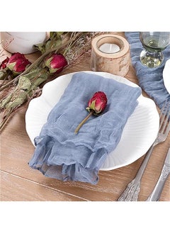 Dusty Blue Cheesecloth Napkins  Spring Napkins Set of 10 Boho Washable Dinner Table Napkins for Wedding Party Baby Shower Birthday Party Decor - pzsku/ZAA25AAE0ABF74BD93E26Z/45/_/1740567573/164a67e6-b846-4fed-bd82-b68c9c1f1ba4