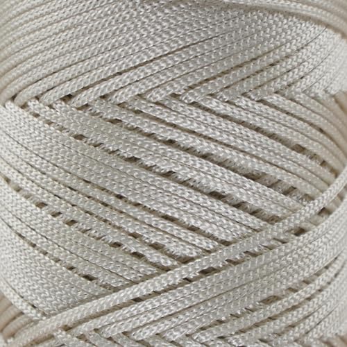 Makromecity, Polyester Macrame Cord 2mm x 125 Yards (375 feet) 2mm Polypropylene Macrame Cord Crochet Macrame Bag Cord Crafts for Wall Hangings, Bags, Underplate, Rug (1, Ecru) - Image 3