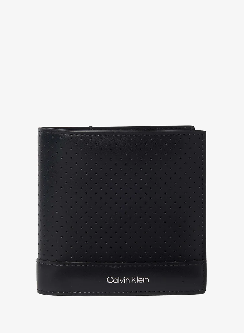 CALVIN KLEIN Perforated Leather Trifold Wallet