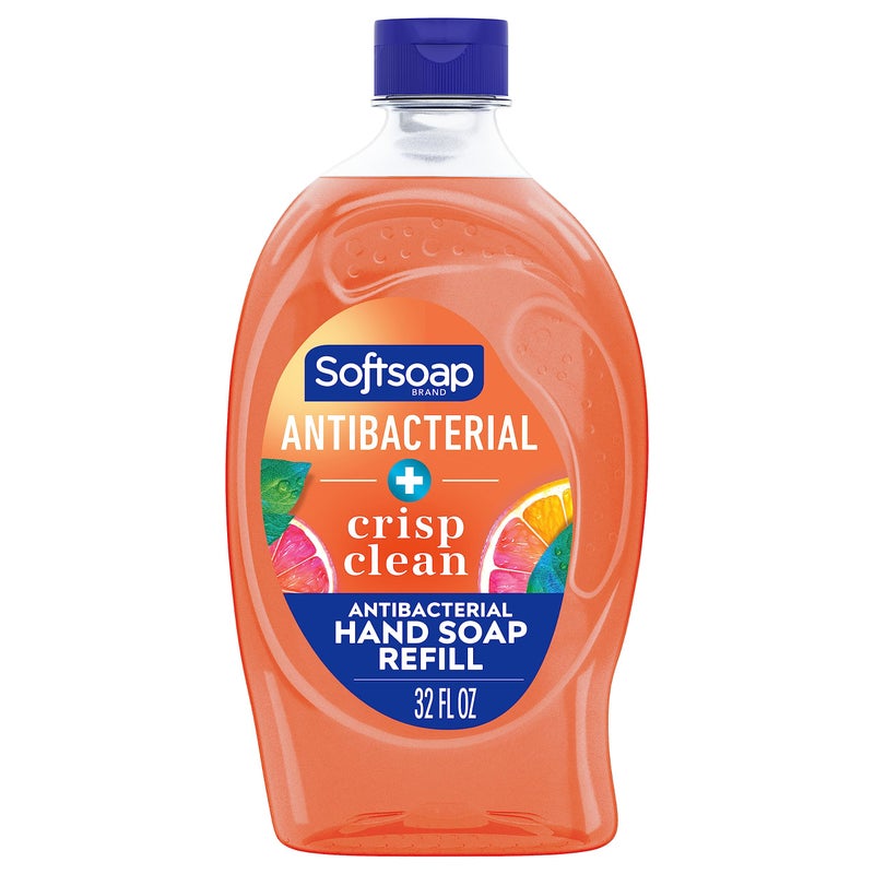 Softsoap Antibacterial Liquid Hand Soap Refill Crisp Clean 32 Oz Packaging may differ