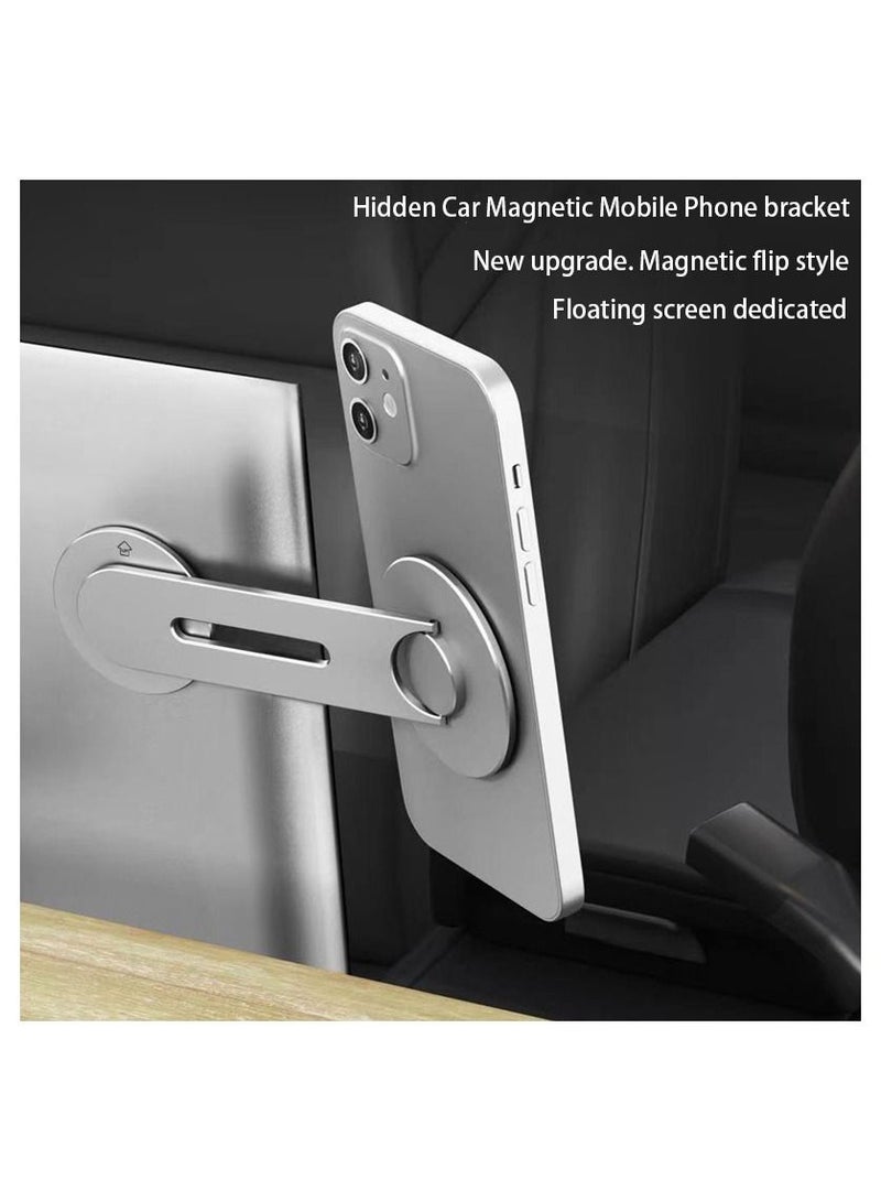 Rock Pow Magnetic Mount For Tesla Car Center Console Flexible Phone Control Panel Holder Mag-safe Compatible For iPhone 16/15/14/13/12 And All Smartphones  - Image 1