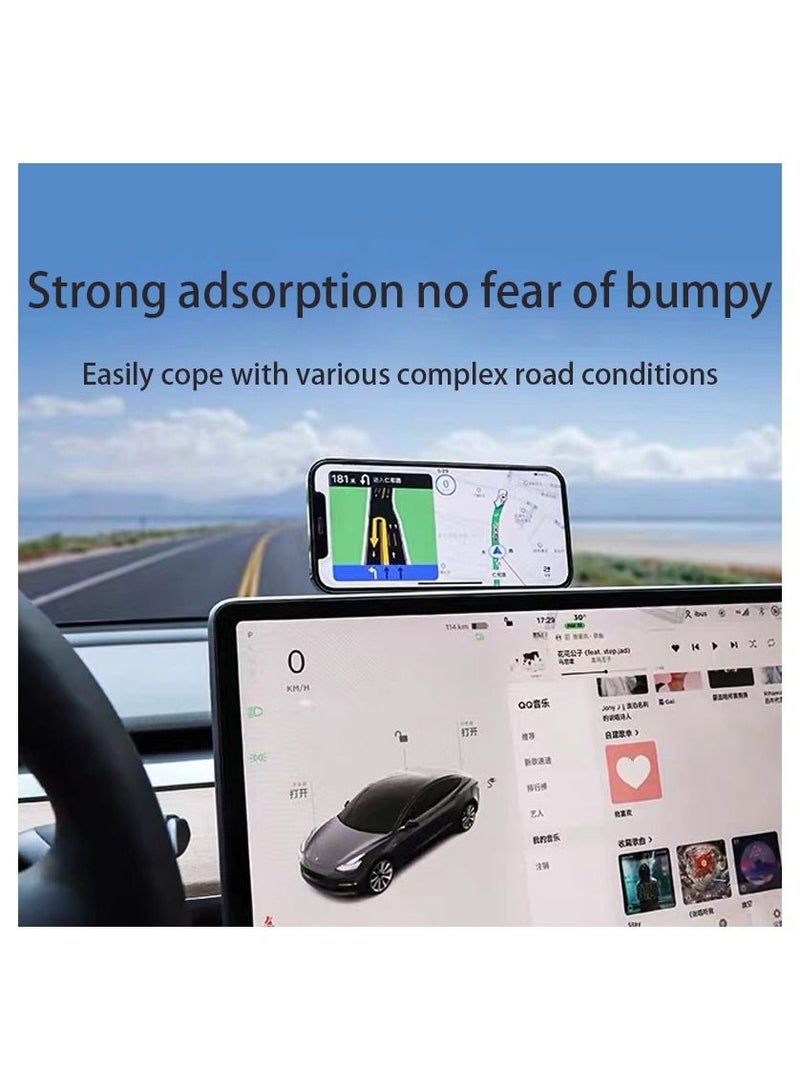 Rock Pow Magnetic Mount For Tesla Car Center Console Flexible Phone Control Panel Holder Mag-safe Compatible For iPhone 16/15/14/13/12 And All Smartphones  - Image 3