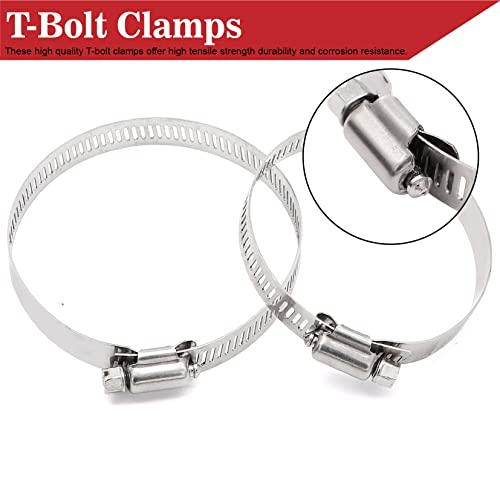 Ingoulut 45 Degree2.5 to 3 inch Silicone Reducer Coupler Hose 4-Ply Reinforced Turbo,Intercooler,Intake Piping Coupler Hose with T-Bolt Clamps Length 4″ - Image 5