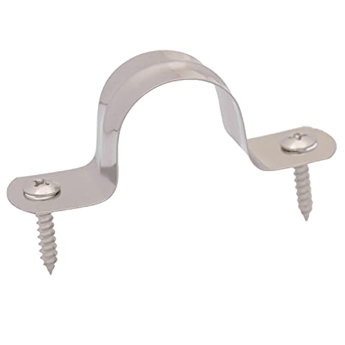 Amanaote Stainless Steel 1 Inches Diameter Tube Strap Tension Clip Pipe Clamp(Pack Of 10 Sets) - Image 3