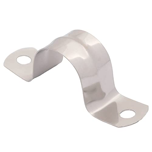 Amanaote Stainless Steel 1 Inches Diameter Tube Strap Tension Clip Pipe Clamp(Pack Of 10 Sets) - Image 1