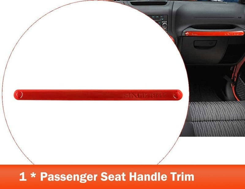 Opall 18PCS Full Set Interior Decoration Trim Kit for Jeep Wrangler JK JKU (2011-2018) - Orange - Image 4