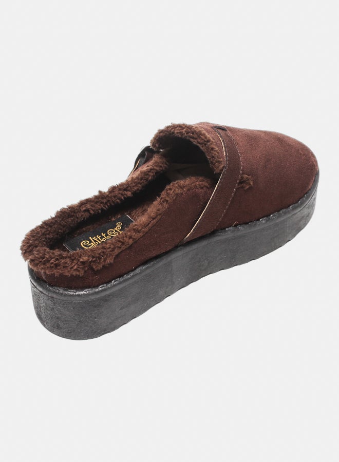 Glitter Women Slippers - Brown - Image 4