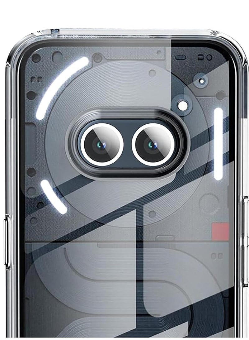 حافظة هاتف لهاتف لا شيء (2a)، غطاء حماية شفاف نحيف من البولي كربونات الصلب والبولي يوريثين الحراري الناعم، غطاء حماية مضاد للصدمات - شفاف - Image 2