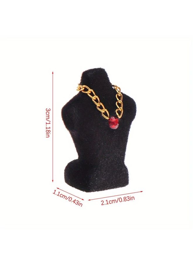 White 1 12 Doll House Mini Necklace Display Stand Set Model Ornament - Image 3