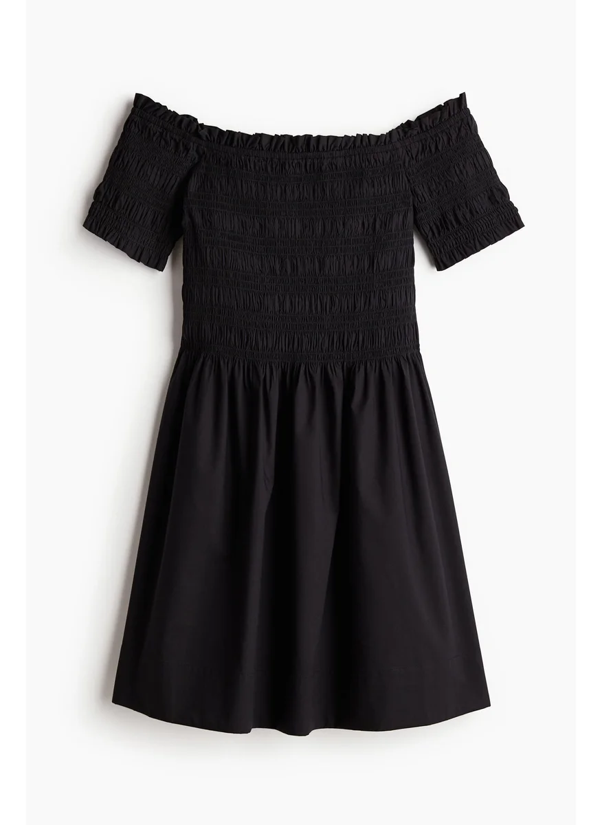 H&M Smocked Off-The-Shoulder Dress