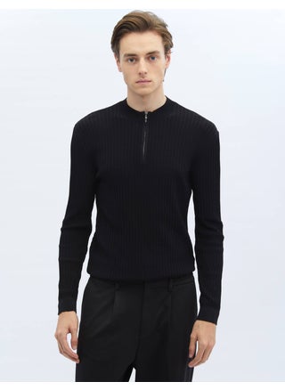 Black Half Turtleneck Patterned Sweater - pzsku/ZAA260826F42687E1E5DDZ/45/_/1741205340/21ead682-0d48-47d8-a30e-3613f6774ac6