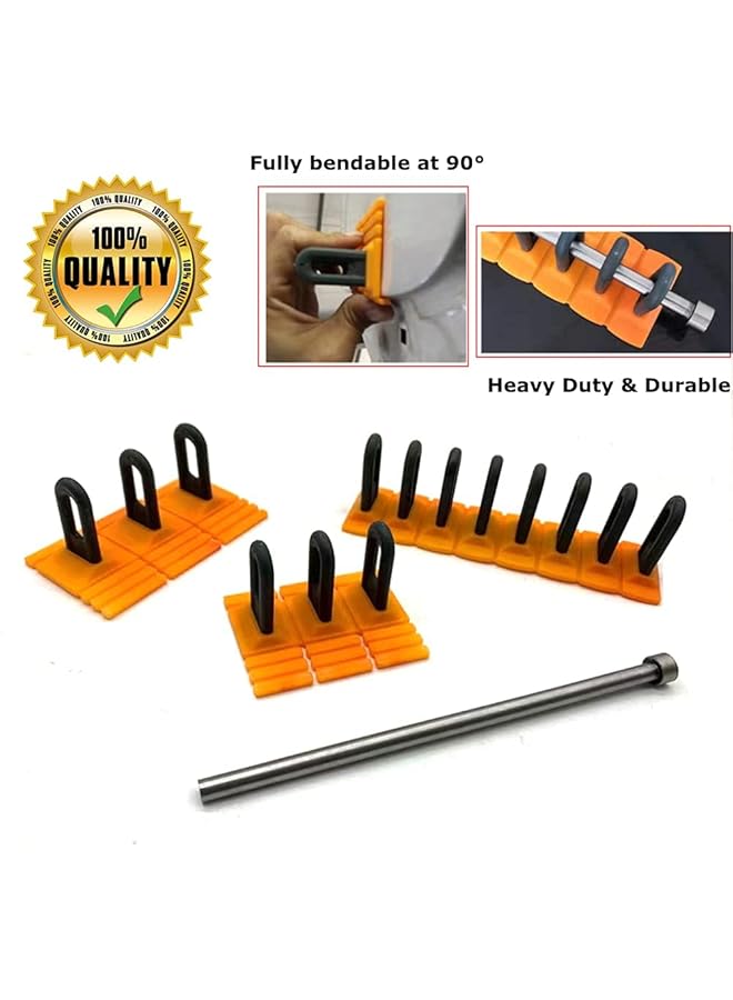 KASTWAVE Car Dent Repair Tools, Heavy Duty Paintless Repair Removal Tools Strong Dent Puller Handle Lifter Yellow Glue Tabs Powerful Body Repair Dent Remover Tool Kit For Car Dent Repair, Yellow - Image 4