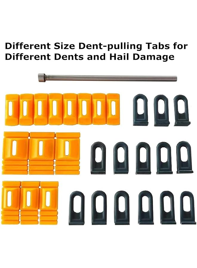 KASTWAVE Car Dent Repair Tools, Heavy Duty Paintless Repair Removal Tools Strong Dent Puller Handle Lifter Yellow Glue Tabs Powerful Body Repair Dent Remover Tool Kit For Car Dent Repair, Yellow - Image 5