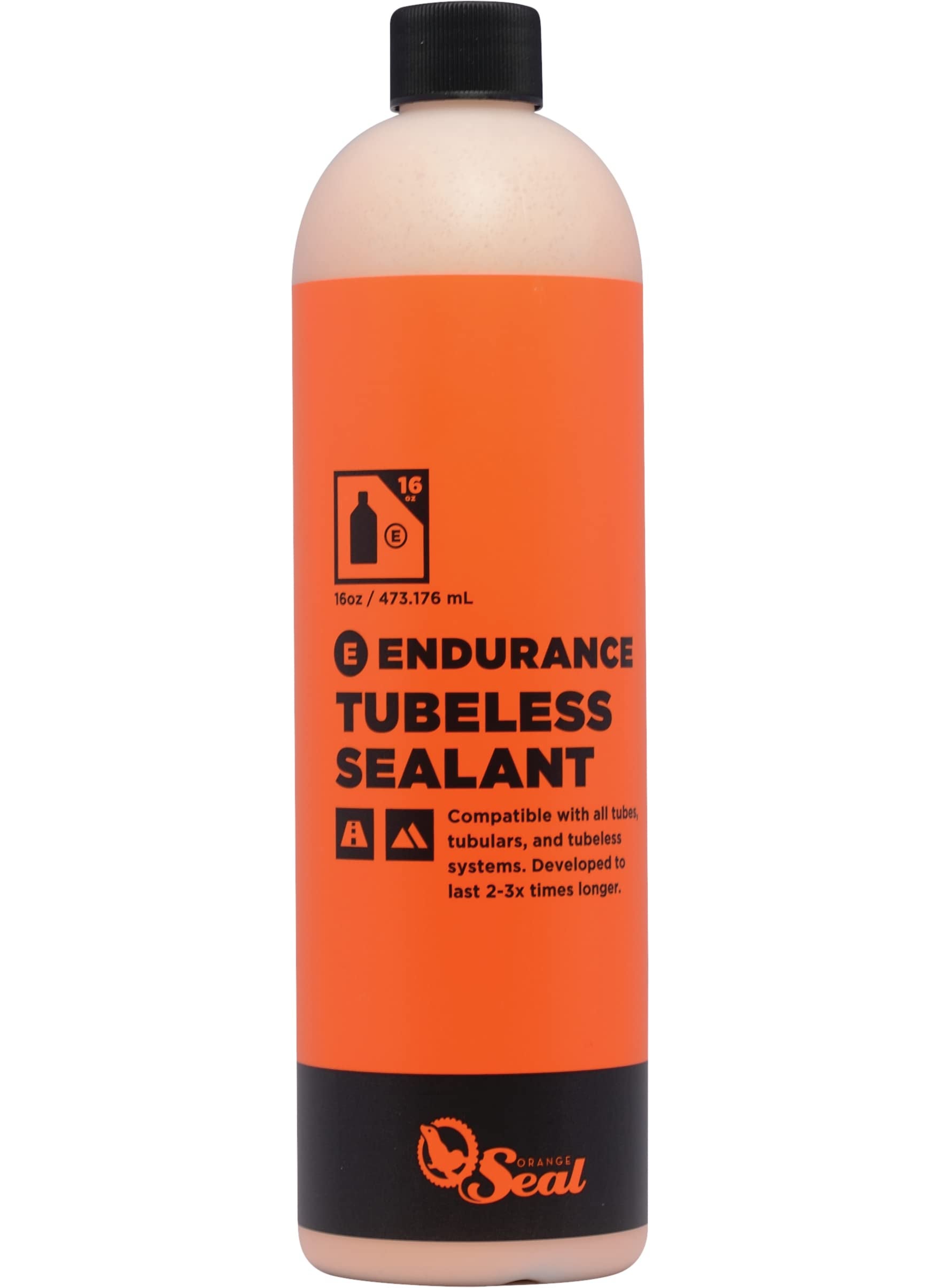 Orange Seal Orange Seal - Endurance Formula Tubeless Bike Tire Sealant | Long Lasting, Fast Sealing | for MTB, Road, CX and Gravel Bicycle Tires | 16oz Refill 