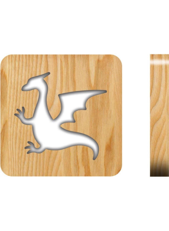 NIBEMINENT 3D Dragon Design Table Lamp Beige 19 x 19cm - Image 1