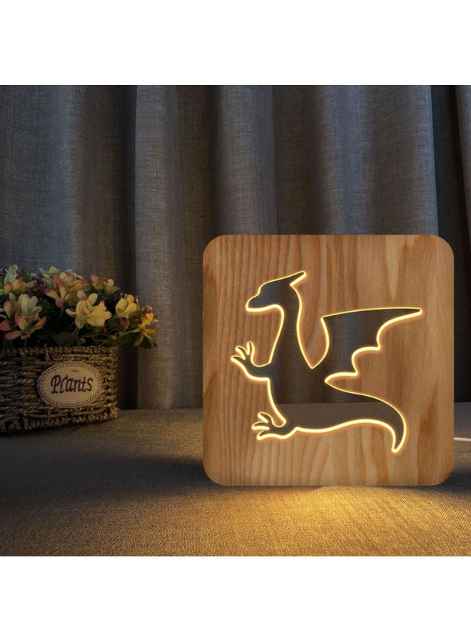 NIBEMINENT 3D Dragon Design Table Lamp Beige 19 x 19cm - Image 5