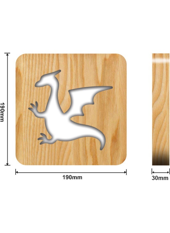 NIBEMINENT 3D Dragon Design Table Lamp Beige 19 x 19cm - Image 2