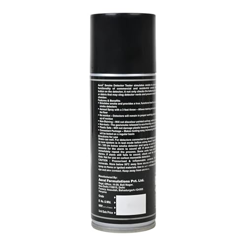 Aerol Smoke Detector Tester Spray, Grade 9981 (200ml/117 gm) | Hand Held Spray for Testing Functioning of Smoke Detectors in Homes, Offices & Factories | Fire Alarm Testing Spray - Image 5