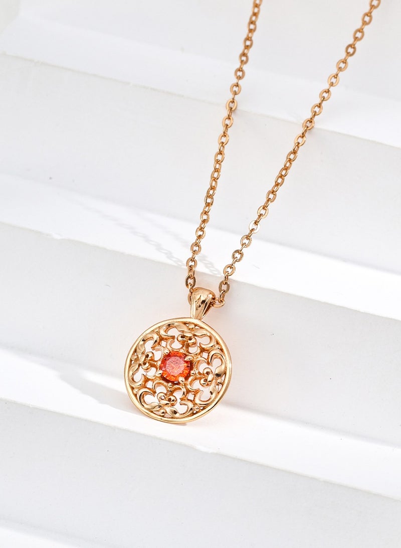 Burch Vintage Red Zircon Necklace - Image 2