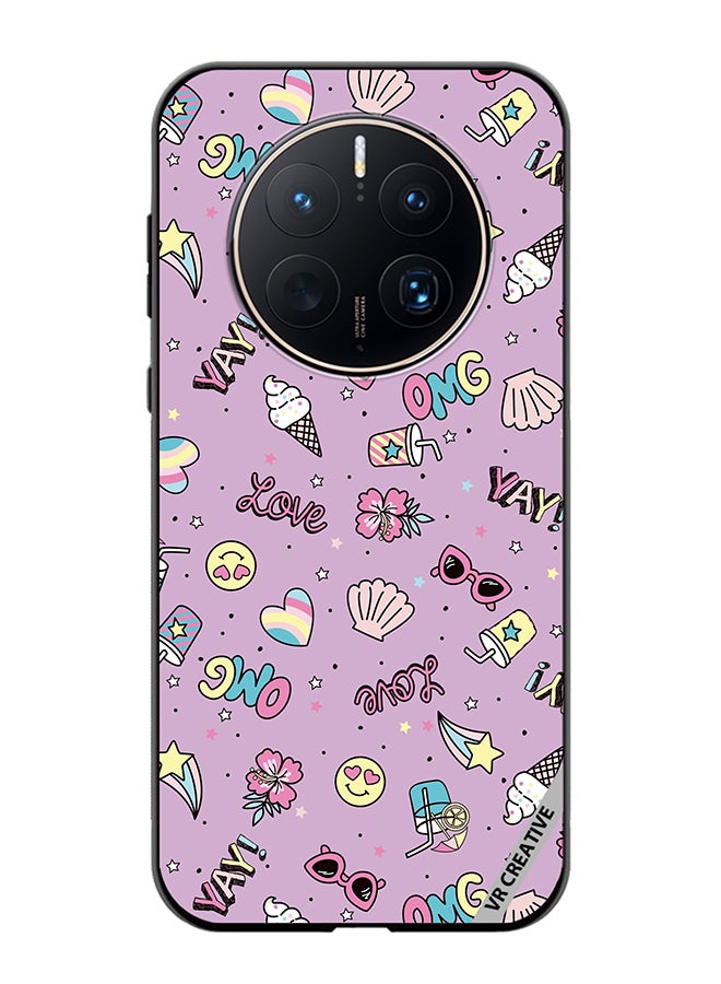 VR CREATIVE Protective Case Cover For Huawei Mate 50 Pro Cute Star Girl Design Multicolour - Image 1