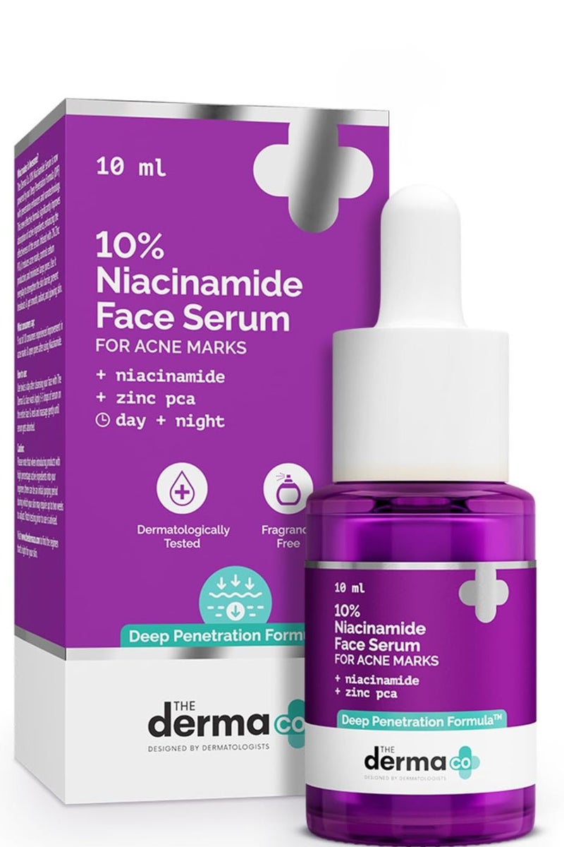THE derma Co 10% Niacinamide Face Serum For Acne Marks And Acne Prone Skin For 10ml  - Image 1