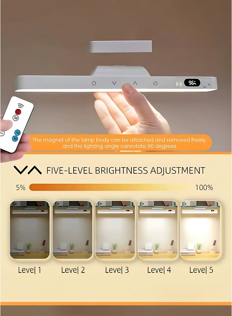 Rechargeable Wireless LED Under Cabinet Light, Magnetic Closet Light with Remote Control, 2500mAh Battery, 5 Dimmable Brightness Levels, Eye Care Night Light for Kitchen, Wardrobe, Bedroom - Image 5