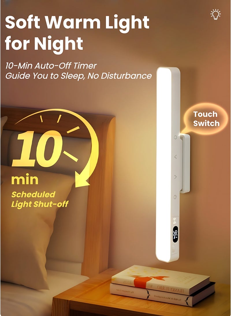 Rechargeable Wireless LED Under Cabinet Light, Magnetic Closet Light with Remote Control, 2500mAh Battery, 5 Dimmable Brightness Levels, Eye Care Night Light for Kitchen, Wardrobe, Bedroom - Image 2