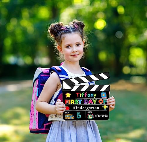 FLYAB First and Last Day of School Chalkboard Sign - Double Sided Board Personalized 1st Day of Back to School Photo Prop Sign for Kindergarten Preschool Kids Girls Boys - Image 3
